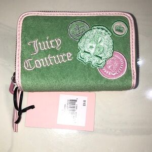 Juicy Couture Retro Green Juicy Girl Rule  Double Medium ZA Wallet NWT